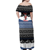 Skiing Life Is Better On Snow Christmas Family Matching Off Shoulder Maxi Dress and Hawaiian Shirt Xmas Holiday Patterns - Wonder Print Shop