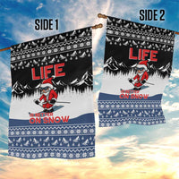 Skiing Life Is Better On Snow Christmas Garden Flag Xmas Holiday Patterns - Wonder Print Shop