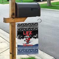 Skiing Life Is Better On Snow Christmas Garden Flag Xmas Holiday Patterns - Wonder Print Shop