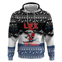 Skiing Life Is Better On Snow Christmas Hoodie Xmas Holiday Patterns - Wonder Print Shop