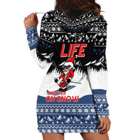 Skiing Life Is Better On Snow Christmas Hoodie Dress Xmas Holiday Patterns - Wonder Print Shop