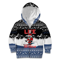 Skiing Life Is Better On Snow Christmas Kid Hoodie Xmas Holiday Patterns - Wonder Print Shop