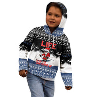 Skiing Life Is Better On Snow Christmas Kid Hoodie Xmas Holiday Patterns - Wonder Print Shop