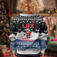 Skiing Life Is Better On Snow Christmas Kid Ugly Christmas Sweater Xmas Holiday Patterns - Wonder Print Shop