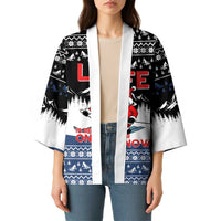 Skiing Life Is Better On Snow Christmas Kimono Xmas Holiday Patterns - Wonder Print Shop