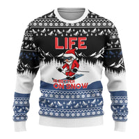 Skiing Life Is Better On Snow Christmas Ugly Christmas Sweater Xmas Holiday Patterns - Wonder Print Shop