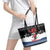 Skiing Life Is Better On Snow Christmas Leather Tote Bag Xmas Holiday Patterns - Wonder Print Shop