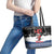 Skiing Life Is Better On Snow Christmas Leather Tote Bag Xmas Holiday Patterns - Wonder Print Shop