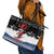 Skiing Life Is Better On Snow Christmas Leather Tote Bag Xmas Holiday Patterns - Wonder Print Shop