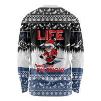 Skiing Life Is Better On Snow Christmas Long Sleeve Shirt Xmas Holiday Patterns - Wonder Print Shop