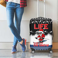 Skiing Life Is Better On Snow Christmas Luggage Cover Xmas Holiday Patterns - Wonder Print Shop
