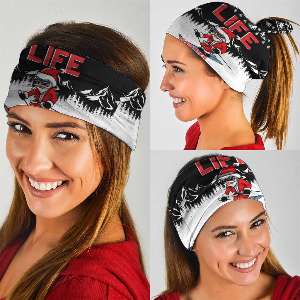 Skiing Life Is Better On Snow Christmas Neck Gaiter Xmas Holiday Patterns - Wonder Print Shop