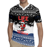 Skiing Life Is Better On Snow Christmas Rugby Jersey Xmas Holiday Patterns - Wonder Print Shop