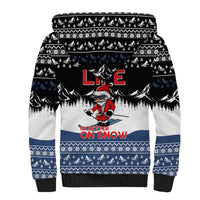 Skiing Life Is Better On Snow Christmas Sherpa Hoodie Xmas Holiday Patterns - Wonder Print Shop