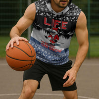 Skiing Life Is Better On Snow Christmas Sleeveless Hoodie Xmas Holiday Patterns - Wonder Print Shop