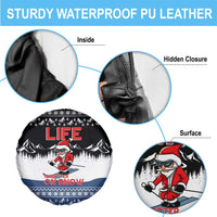 Skiing Life Is Better On Snow Christmas Spare Tire Cover Xmas Holiday Patterns - Wonder Print Shop