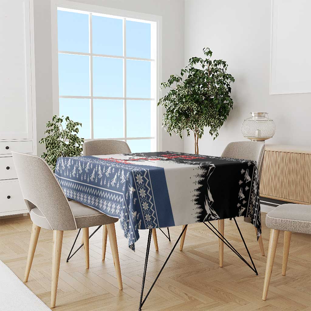 Skiing Life Is Better On Snow Christmas Tablecloth Xmas Holiday Patterns - Wonder Print Shop