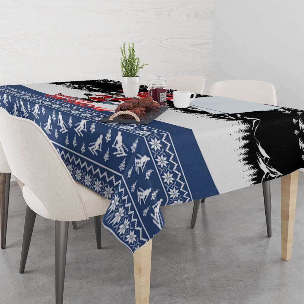 Skiing Life Is Better On Snow Christmas Tablecloth Xmas Holiday Patterns - Wonder Print Shop