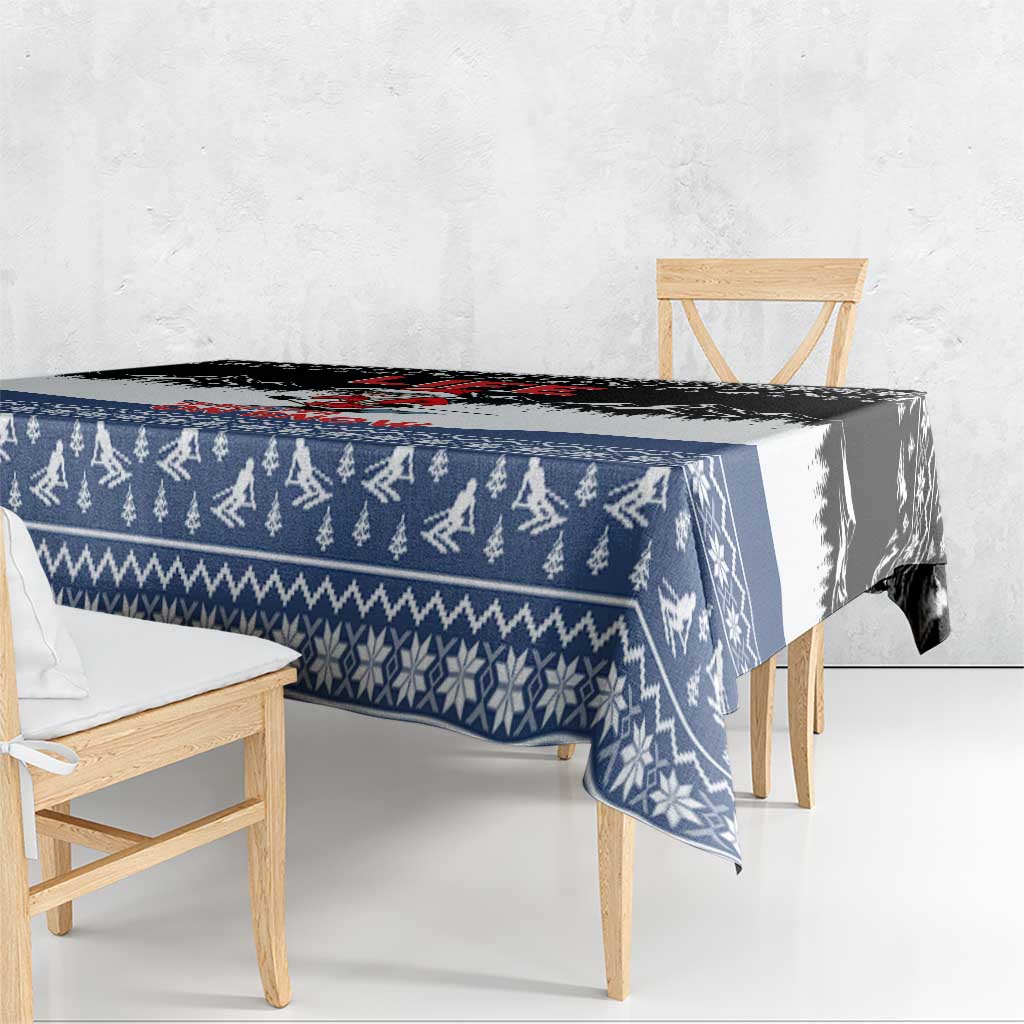 Skiing Life Is Better On Snow Christmas Tablecloth Xmas Holiday Patterns - Wonder Print Shop