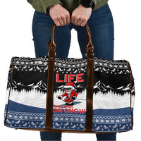 Skiing Life Is Better On Snow Christmas Travel Bag Xmas Holiday Patterns - Wonder Print Shop