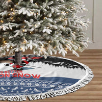 Skiing Life Is Better On Snow Christmas Tree Skirt Xmas Holiday Patterns - Wonder Print Shop