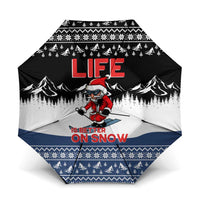 Skiing Life Is Better On Snow Christmas Umbrella Xmas Holiday Patterns - Wonder Print Shop