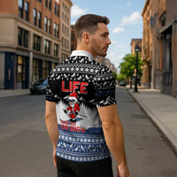 Skiing Life Is Better On Snow Christmas Zipper Polo Shirt Xmas Holiday Patterns - Wonder Print Shop