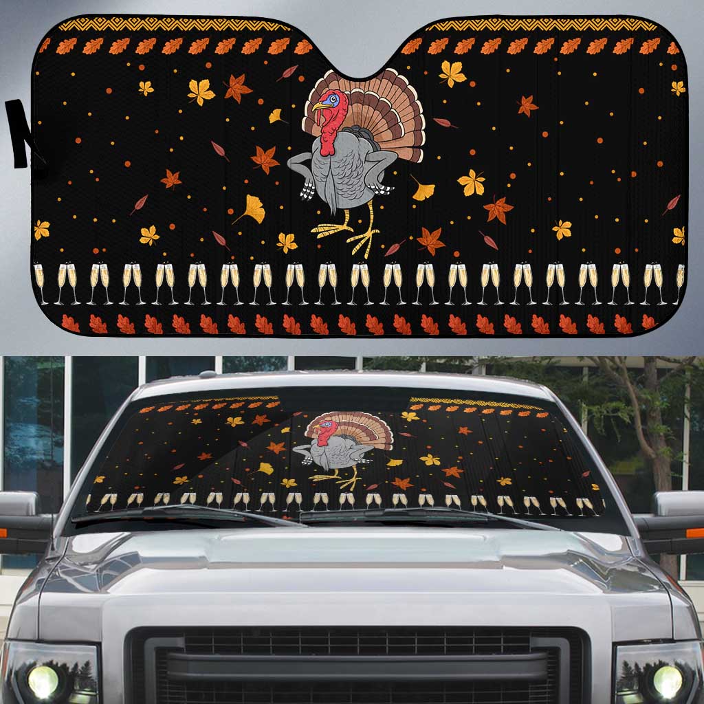 Thanksgiving Christmas Design Auto Sun Shade Xmas Holiday Patterns - Wonder Print Shop