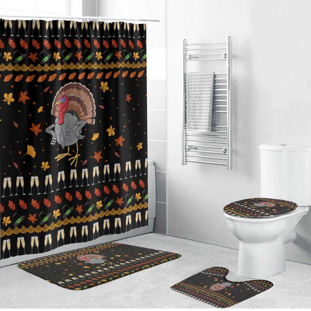 Thanksgiving Christmas Design Bathroom Set Xmas Holiday Patterns - Wonder Print Shop