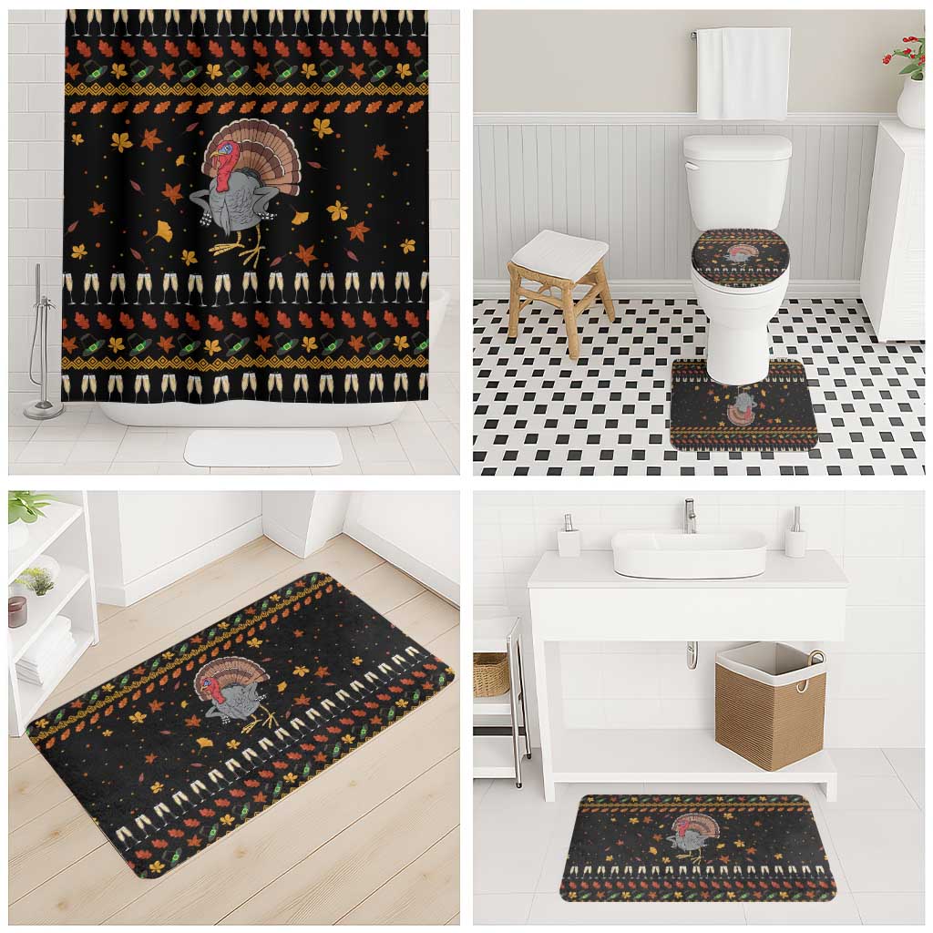 Thanksgiving Christmas Design Bathroom Set Xmas Holiday Patterns - Wonder Print Shop