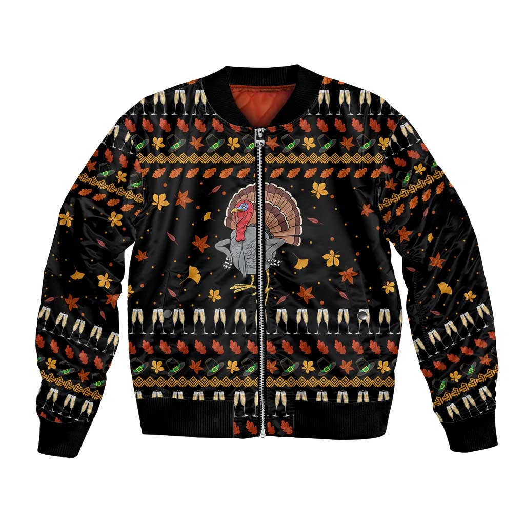 Thanksgiving Christmas Design Bomber Jacket Xmas Holiday Patterns - Wonder Print Shop