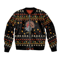 Thanksgiving Christmas Design Bomber Jacket Xmas Holiday Patterns - Wonder Print Shop