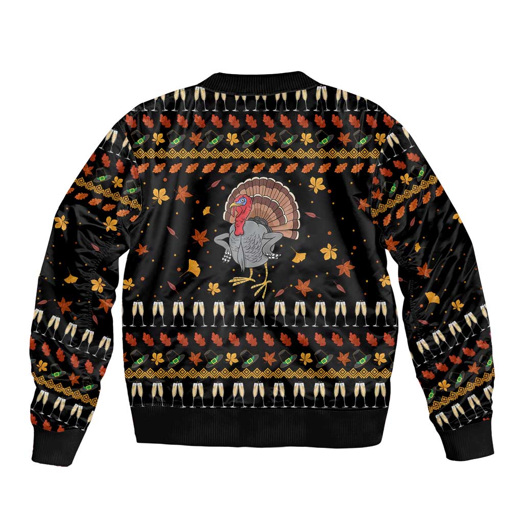Thanksgiving Christmas Design Bomber Jacket Xmas Holiday Patterns - Wonder Print Shop