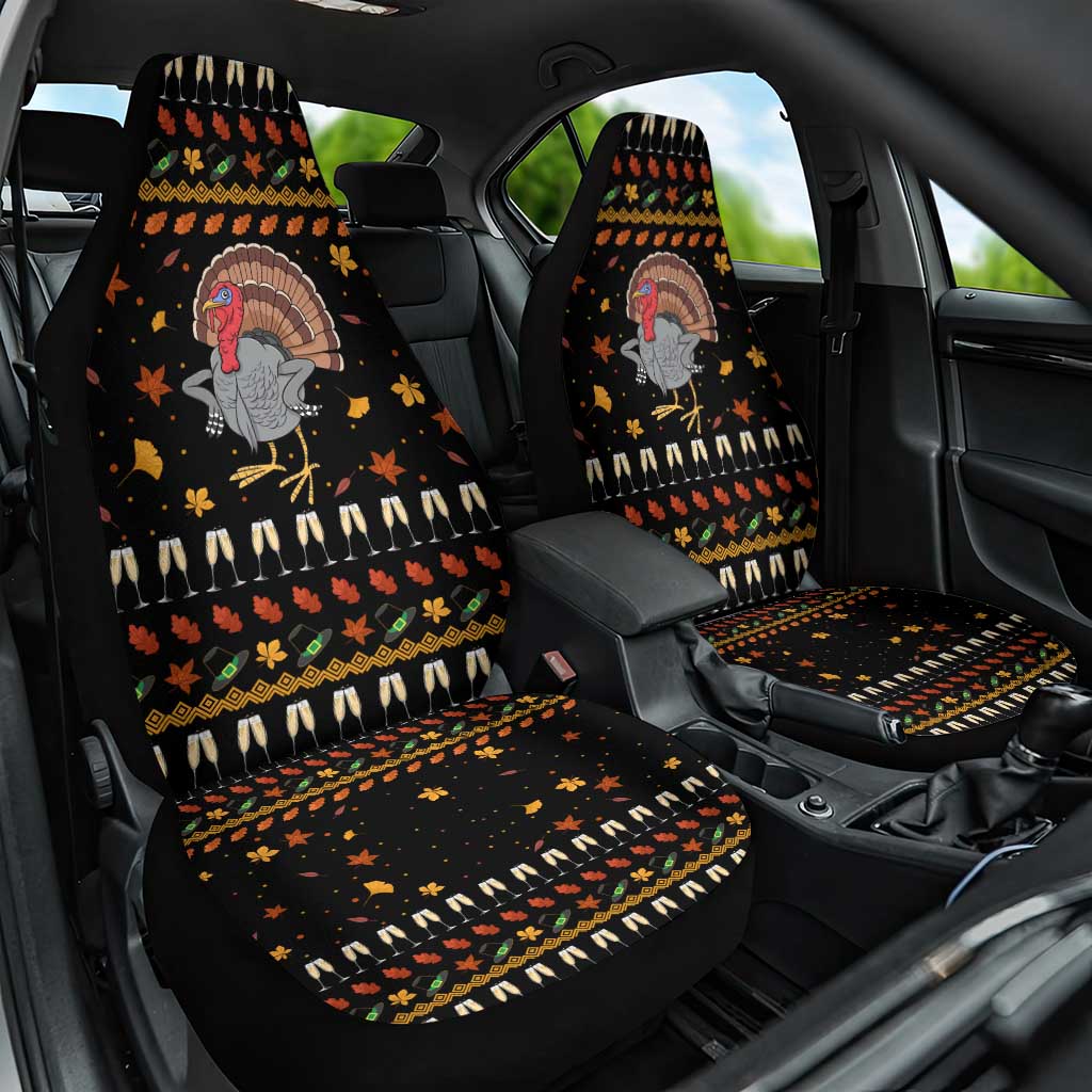 Thanksgiving Christmas Design Car Seat Cover Xmas Holiday Patterns - Wonder Print Shop