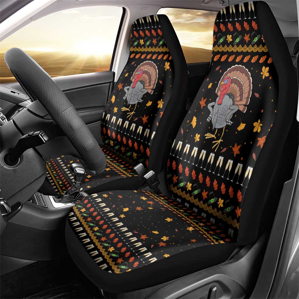 Thanksgiving Christmas Design Car Seat Cover Xmas Holiday Patterns - Wonder Print Shop