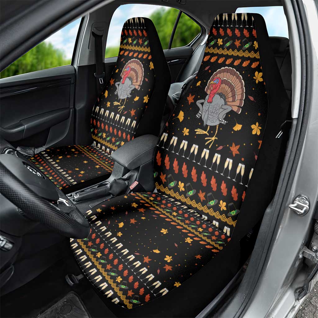 Thanksgiving Christmas Design Car Seat Cover Xmas Holiday Patterns - Wonder Print Shop