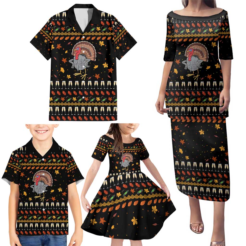Thanksgiving Christmas Design Family Matching Puletasi and Hawaiian Shirt Xmas Holiday Patterns - Wonder Print Shop