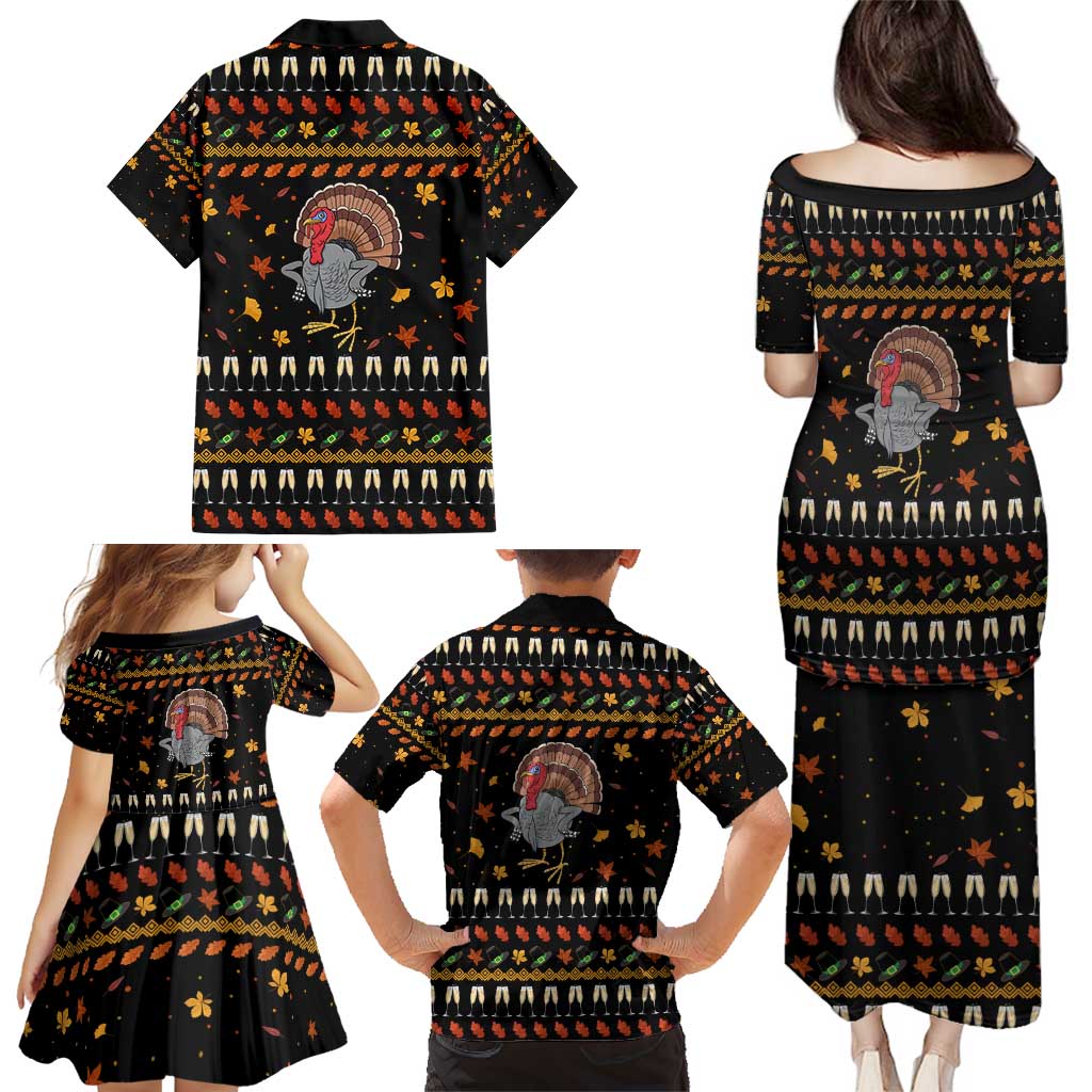 Thanksgiving Christmas Design Family Matching Puletasi and Hawaiian Shirt Xmas Holiday Patterns - Wonder Print Shop