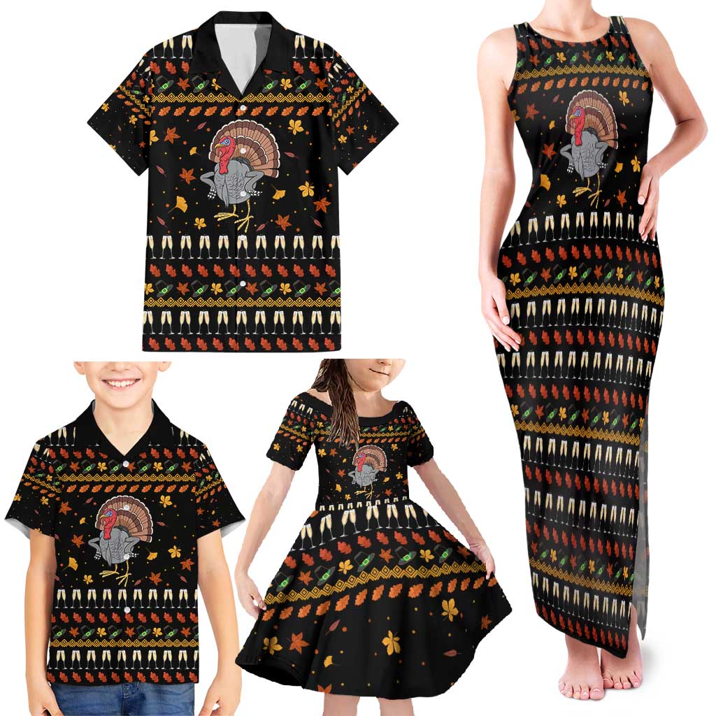 Thanksgiving Christmas Design Family Matching Tank Maxi Dress and Hawaiian Shirt Xmas Holiday Patterns - Wonder Print Shop