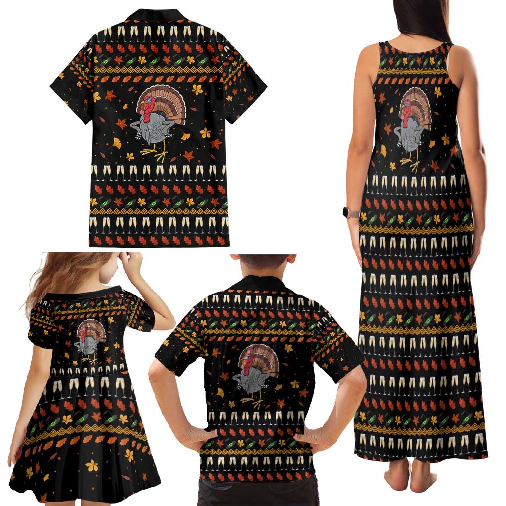 Thanksgiving Christmas Design Family Matching Tank Maxi Dress and Hawaiian Shirt Xmas Holiday Patterns - Wonder Print Shop