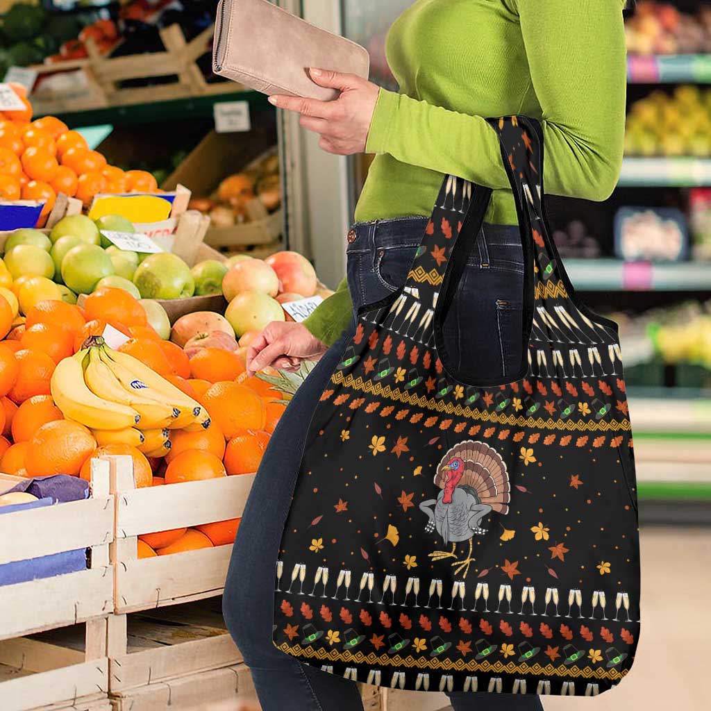 Thanksgiving Christmas Design Grocery Bag Xmas Holiday Patterns - Wonder Print Shop