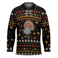 Thanksgiving Christmas Design Hockey Jersey Xmas Holiday Patterns - Wonder Print Shop
