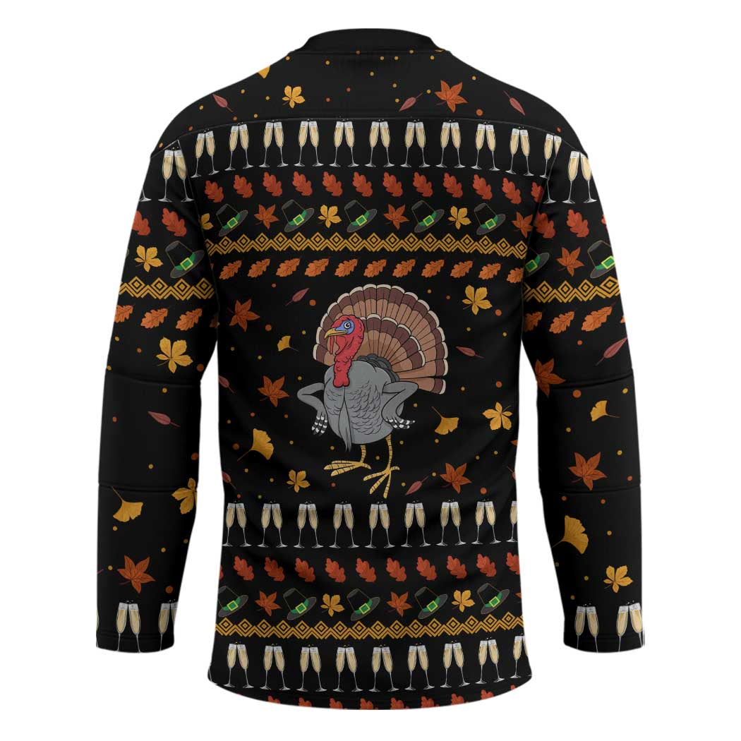 Thanksgiving Christmas Design Hockey Jersey Xmas Holiday Patterns - Wonder Print Shop