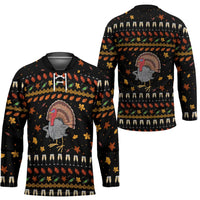 Thanksgiving Christmas Design Hockey Jersey Xmas Holiday Patterns - Wonder Print Shop