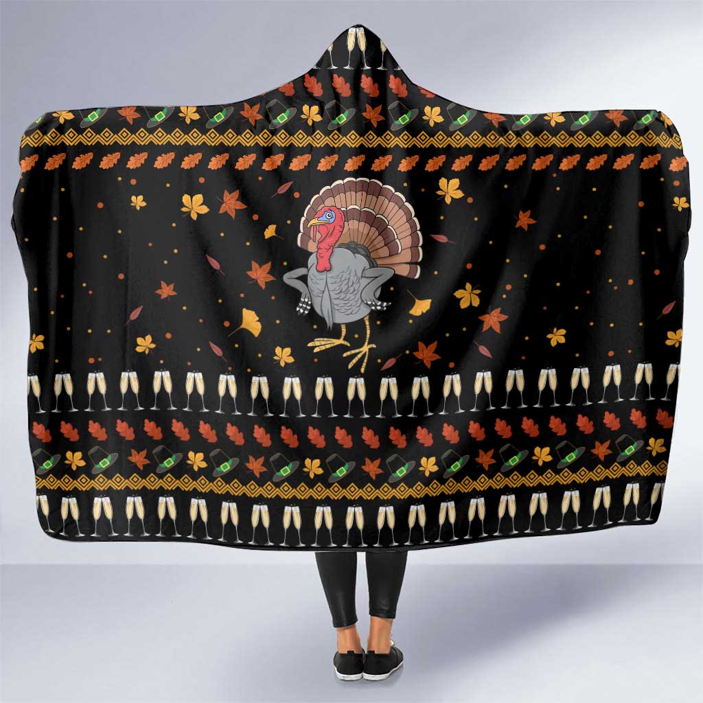 Thanksgiving Christmas Design Hooded Blanket Xmas Holiday Patterns - Wonder Print Shop