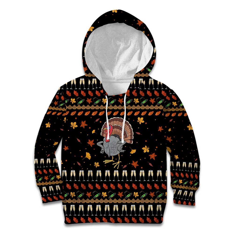 Thanksgiving Christmas Design Kid Hoodie Xmas Holiday Patterns - Wonder Print Shop