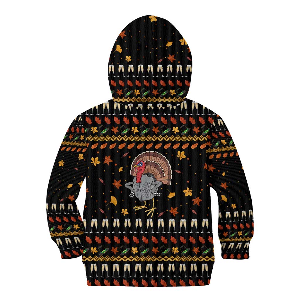 Thanksgiving Christmas Design Kid Hoodie Xmas Holiday Patterns - Wonder Print Shop