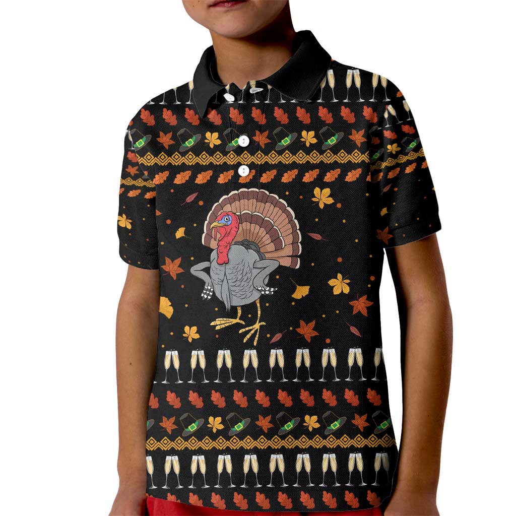 Thanksgiving Christmas Design Kid Polo Shirt Xmas Holiday Patterns - Wonder Print Shop