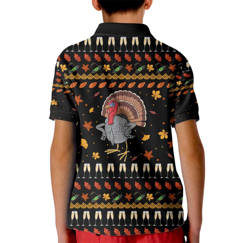 Thanksgiving Christmas Design Kid Polo Shirt Xmas Holiday Patterns - Wonder Print Shop