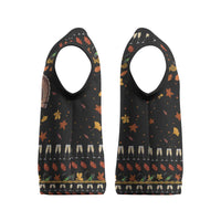Thanksgiving Christmas Design Christmas Knitted V-Neck Vest Xmas Holiday Patterns - Wonder Print Shop